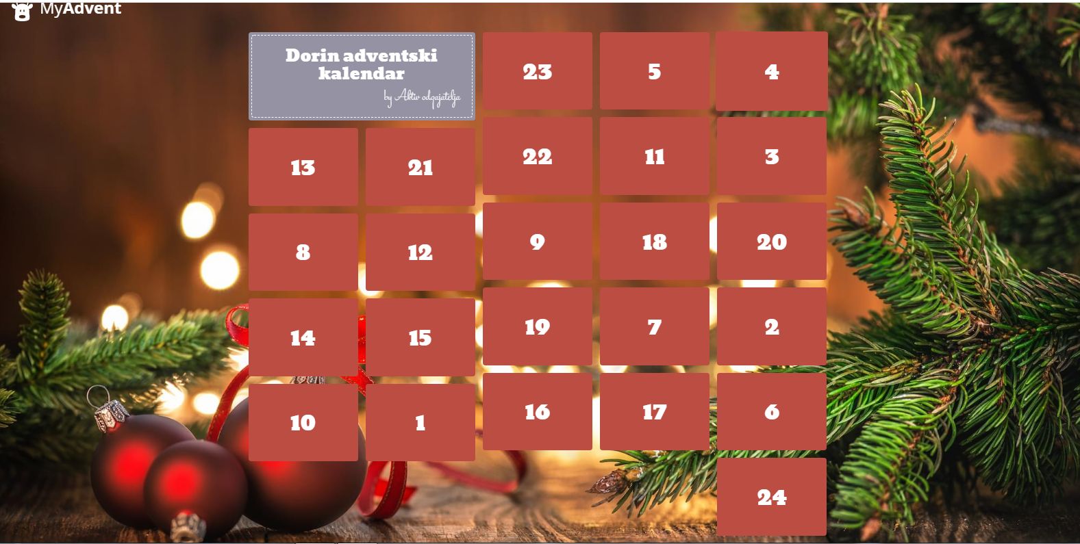 Dorin adventski kalendar